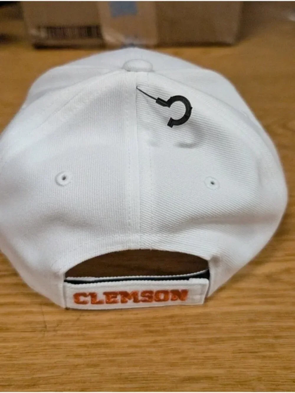 Nike Clemson Tigers Dri-FIT Club Cap Hat Football Paw White Orange NWT S/M